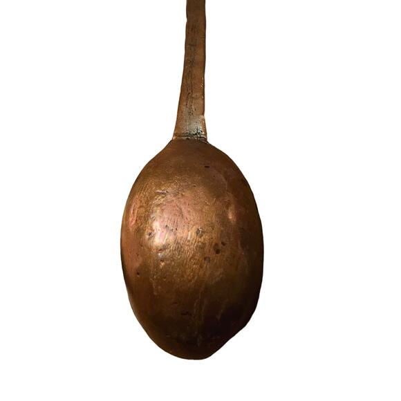 Vintage Hand Made Long Handled Hammered Forged Primitive Ladle And Strainer - Picture 5 of 7